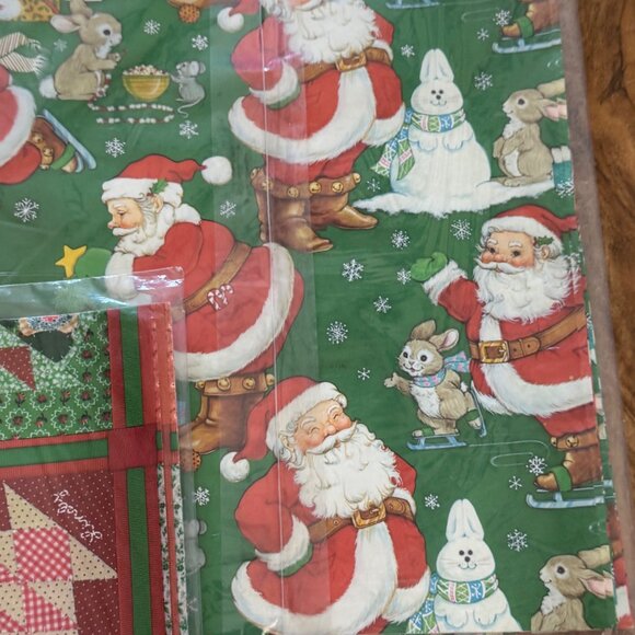 Vintage  Gift Wrap Papper  Folded Christmas  Birthdays Baby - Picture 3 of 9